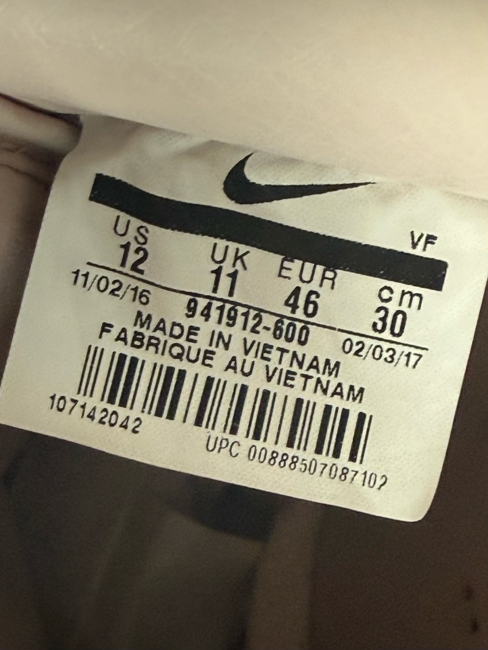 Nike Air Force 1 Low Premium Jewel (941912-600) Sneakers Men Size 12 - Picture 5 of 5